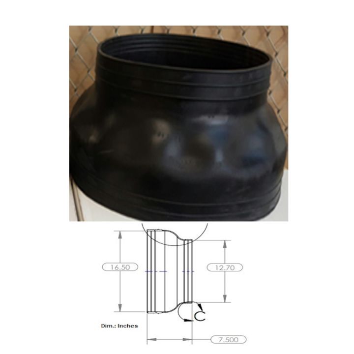 Bell Type Boot 12X16X8 California Rubber